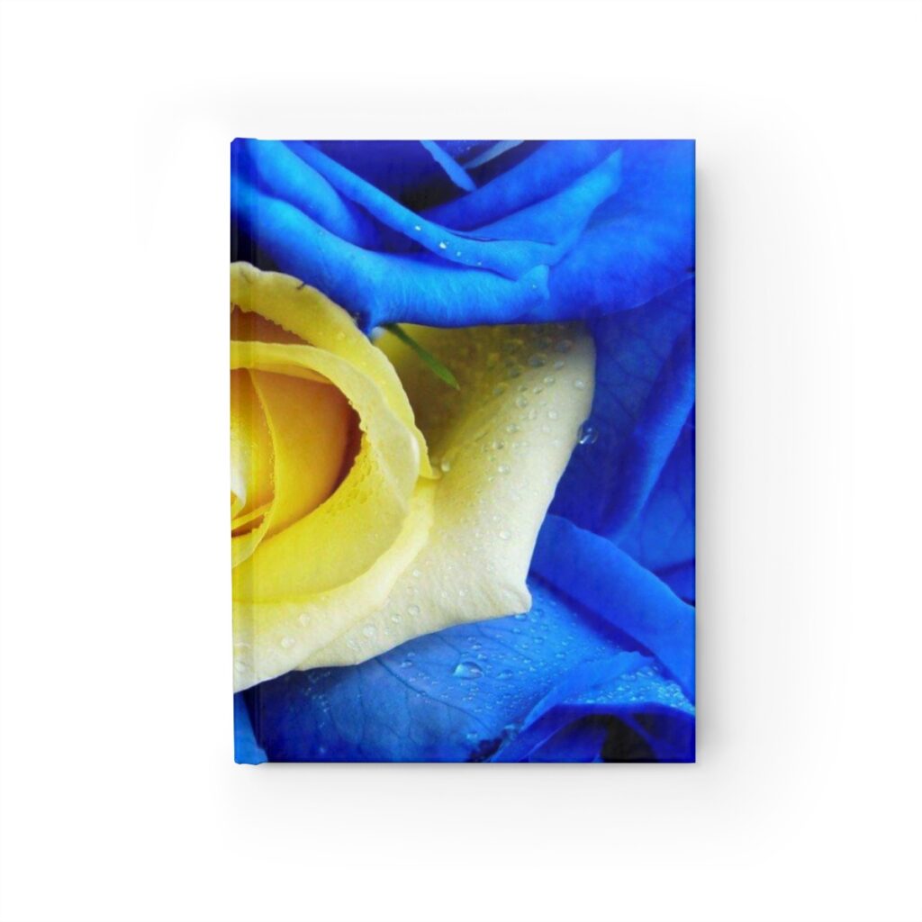 journal – blank “Blue-yellow roses”