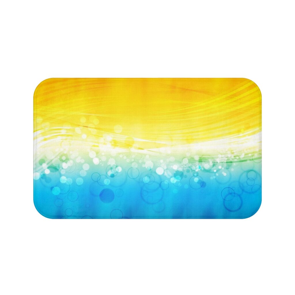 bath mat “Blue and yellow”