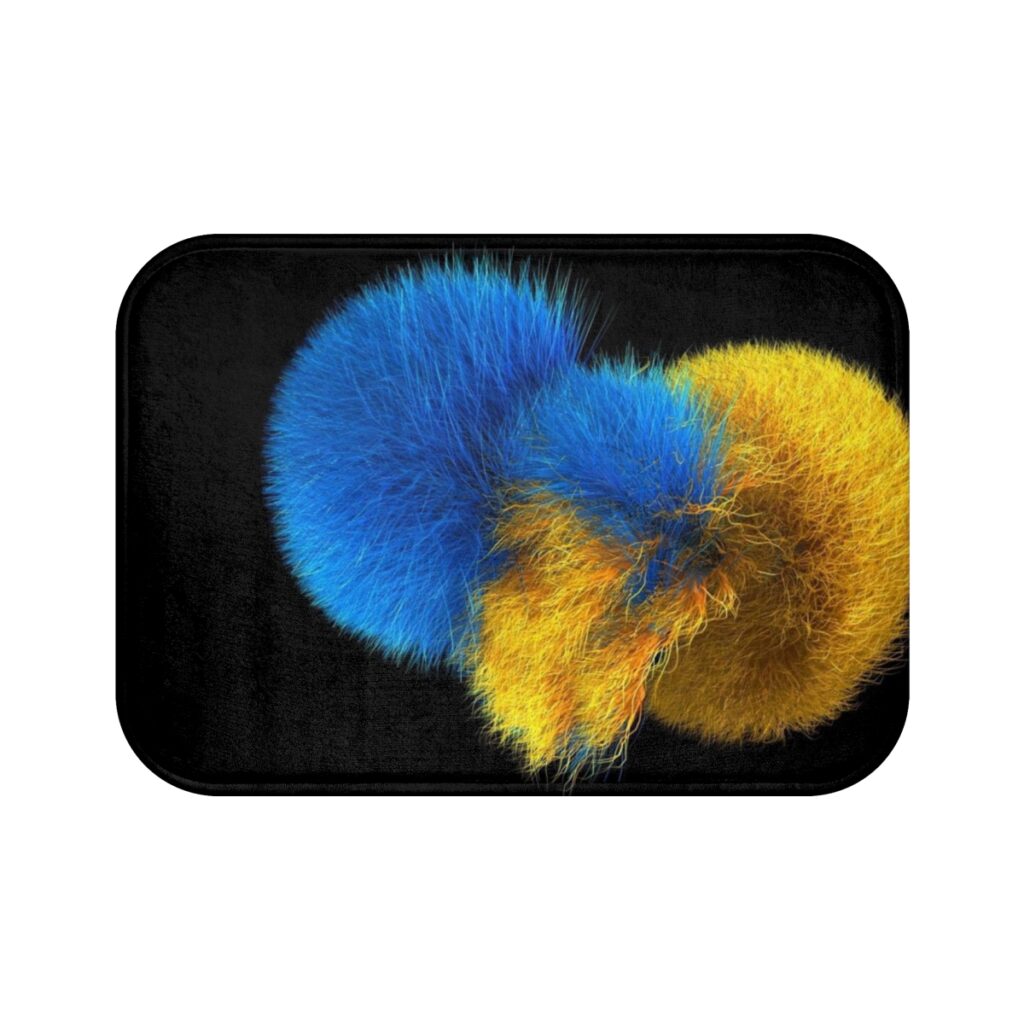 bath mat “Blue-yellow layers”