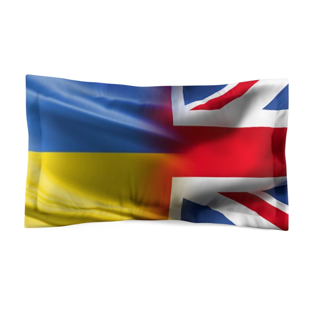 microfiber pillow sham “Ukraine and England”