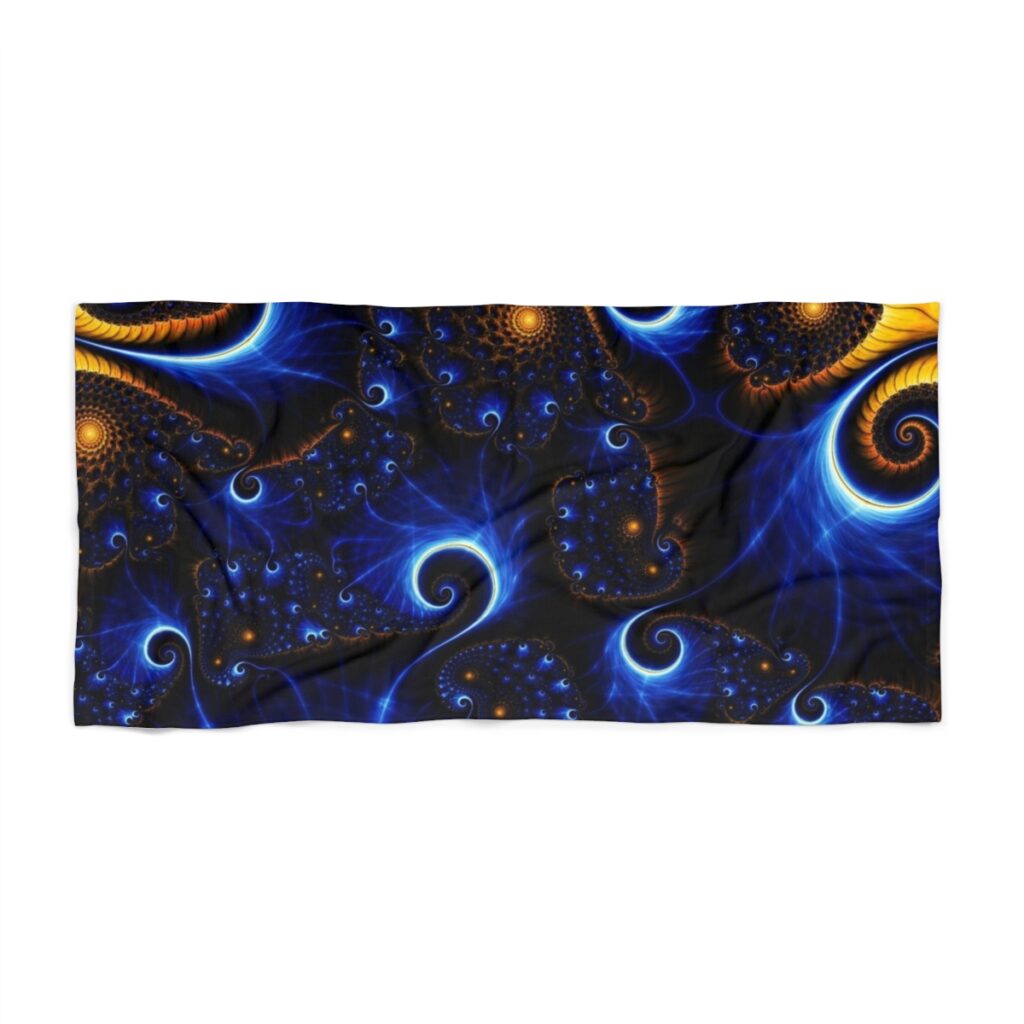 beach towel “Blue and Yellow Graphics”