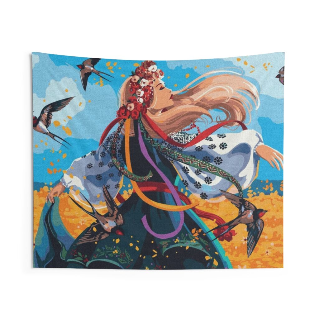 indoor wall tapestries “Ukrainian girl”