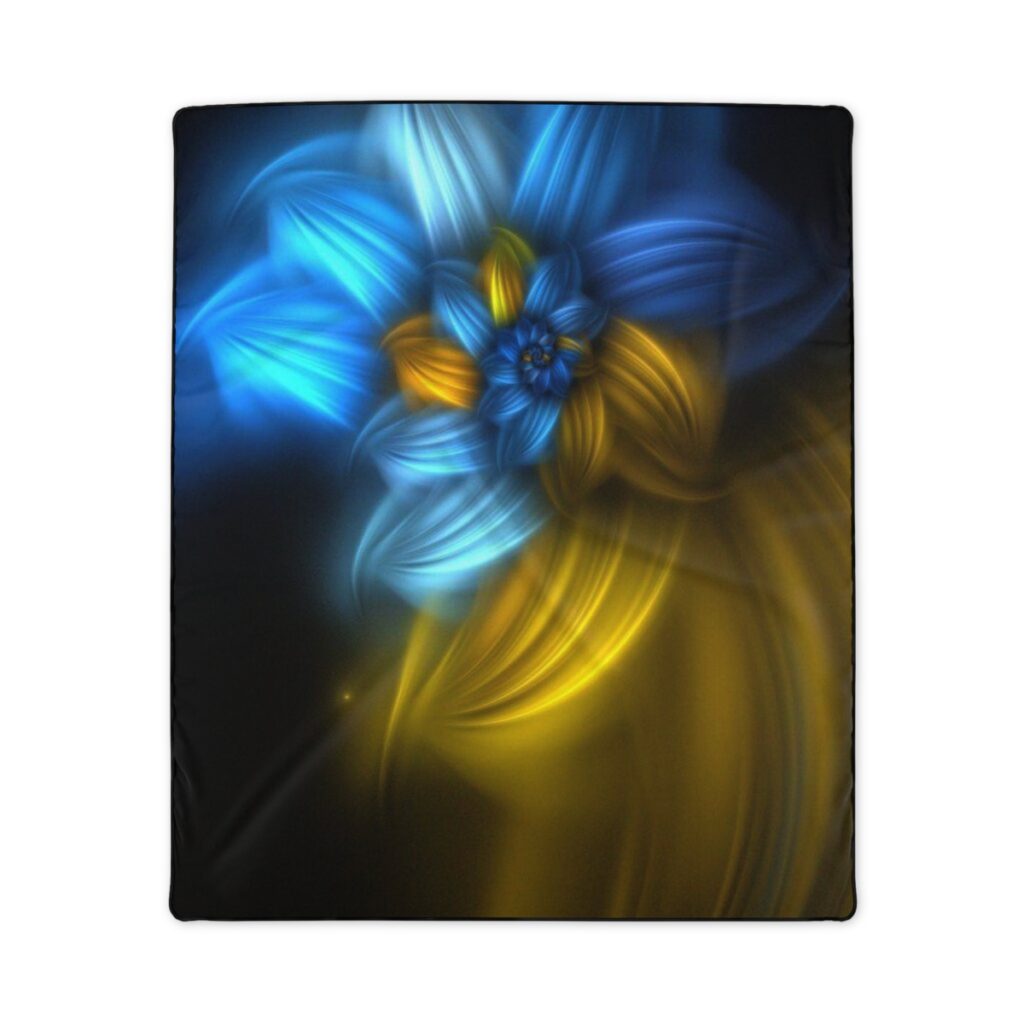 polyester blanket “Blue-yellow abstraction”