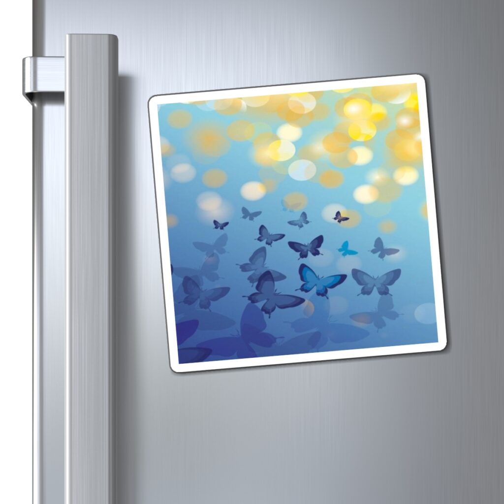 magnets “Blue and Yellow Butterflies”