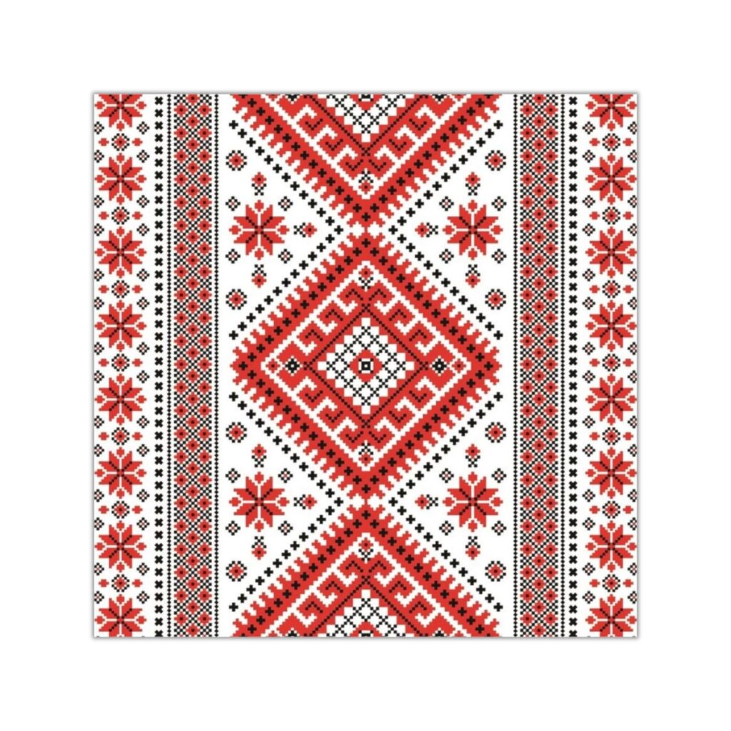 square vinyl stickers “Ukrainian embroidery”