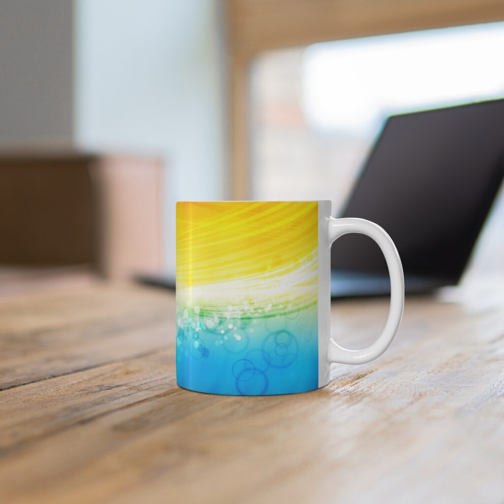 mug 11oz “Blue and Yellow”