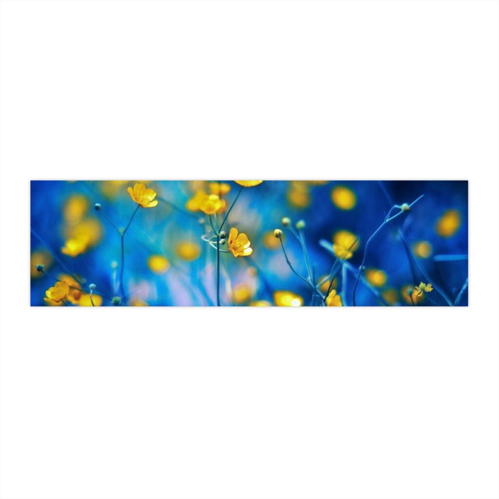 bumper stickers “Blue-yellow flowers”