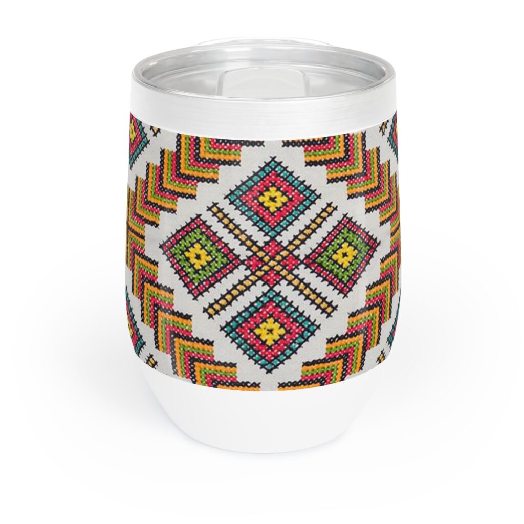 chill wine tumbler “Ukrainian embroidery”