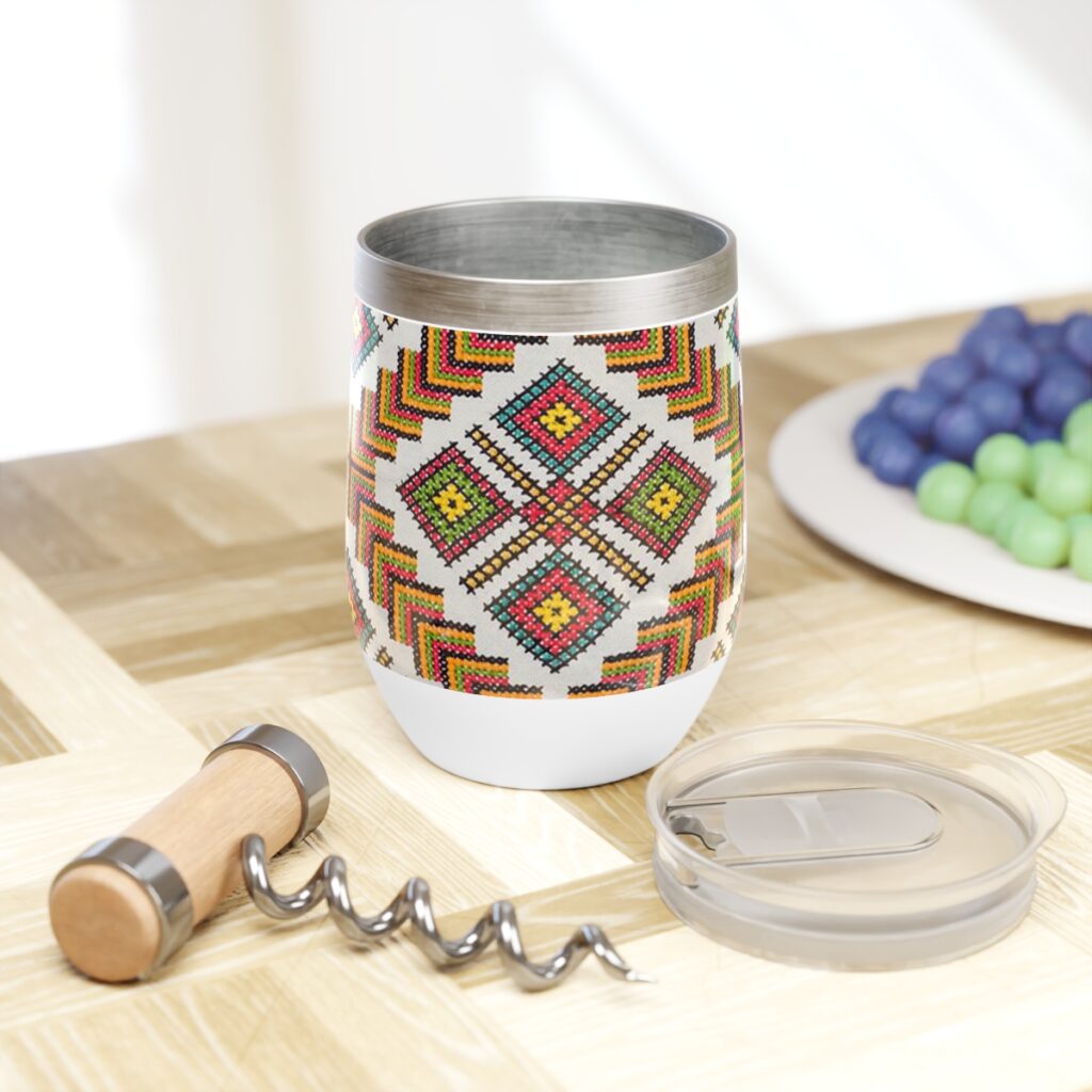 chill wine tumbler “Ukrainian embroidery”