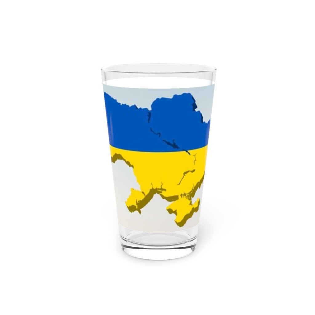 pint glass “map of Ukraine”