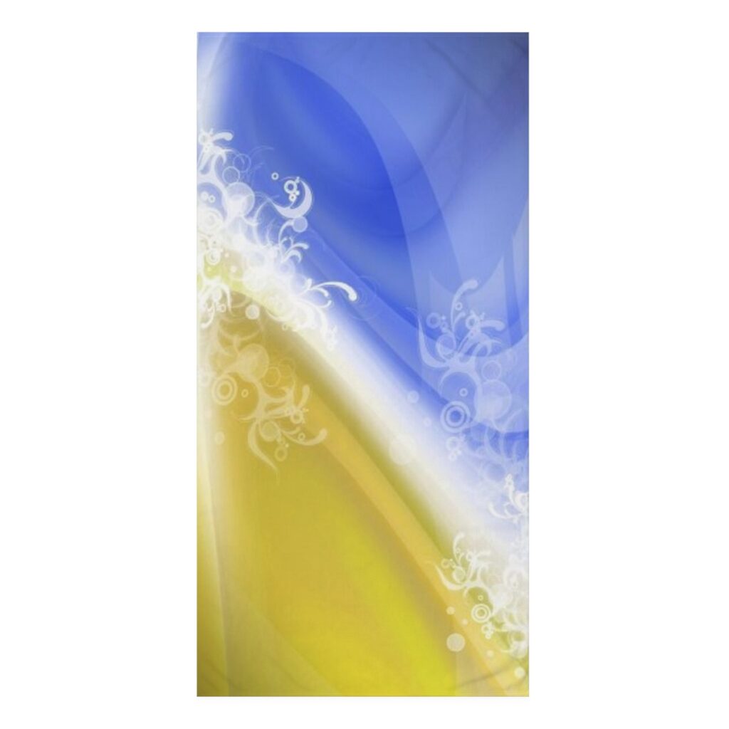 mink-cotton towel “Blue-yellow abstraction”