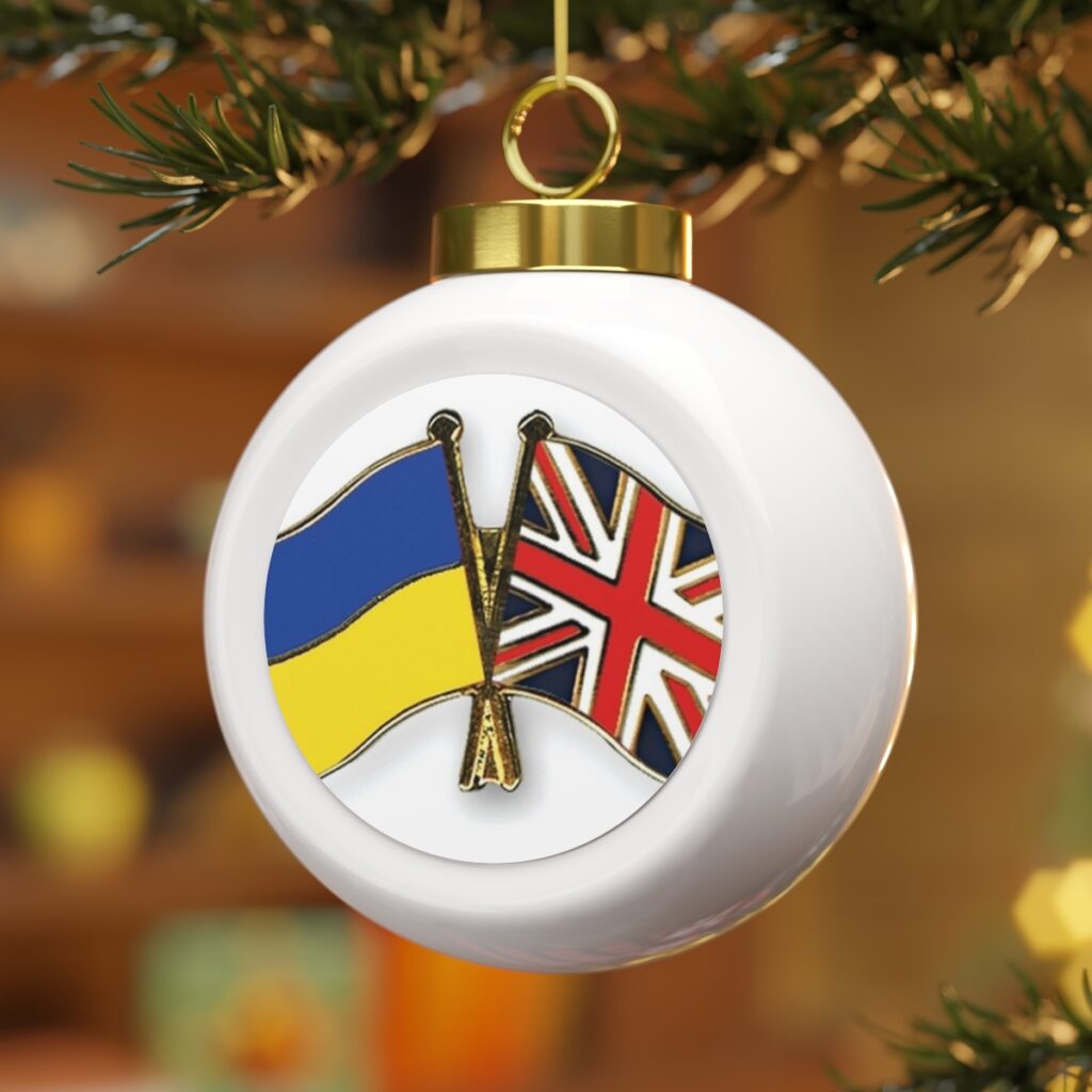 christmas ball ornament “Ukraine and England”