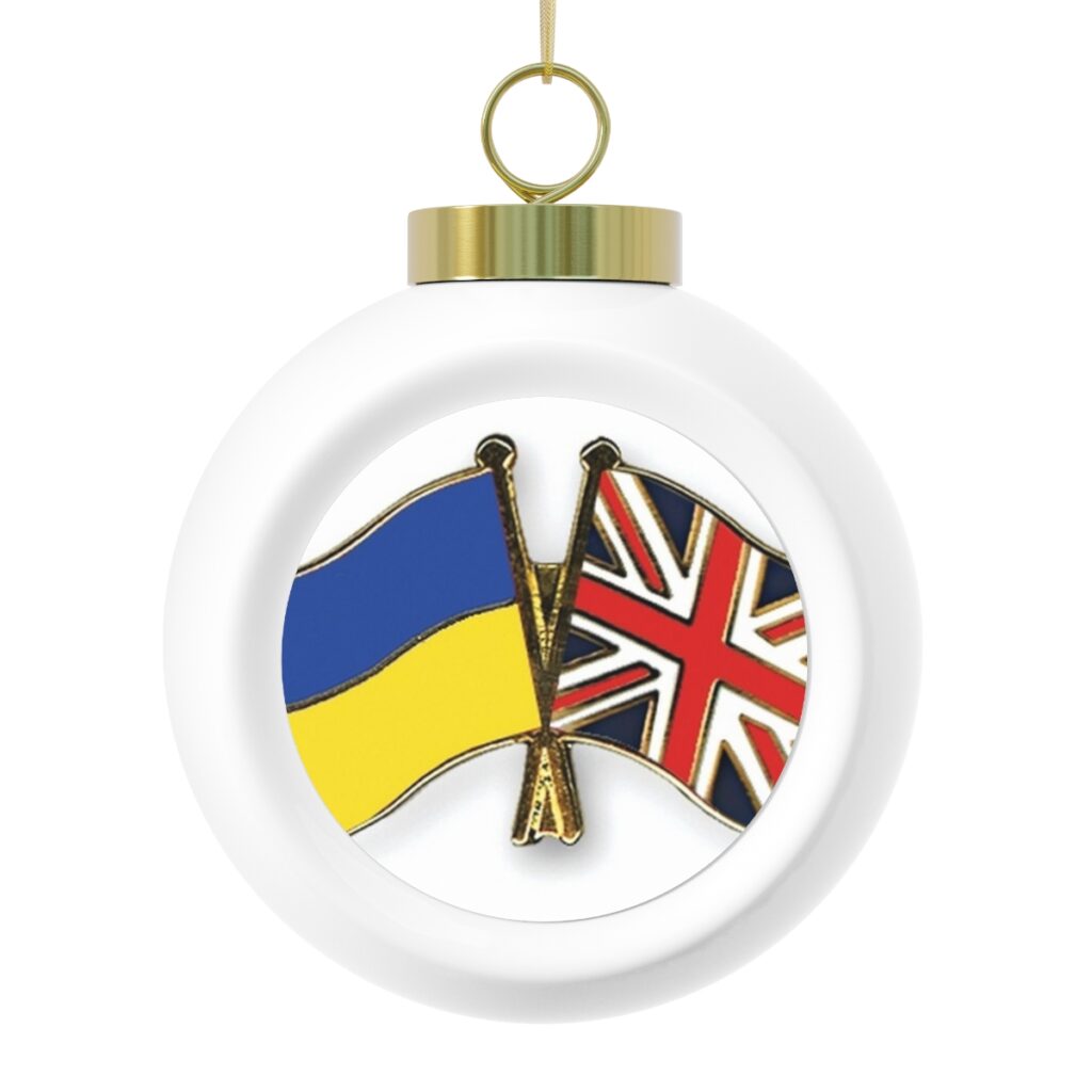 christmas ball ornament “Ukraine and England”