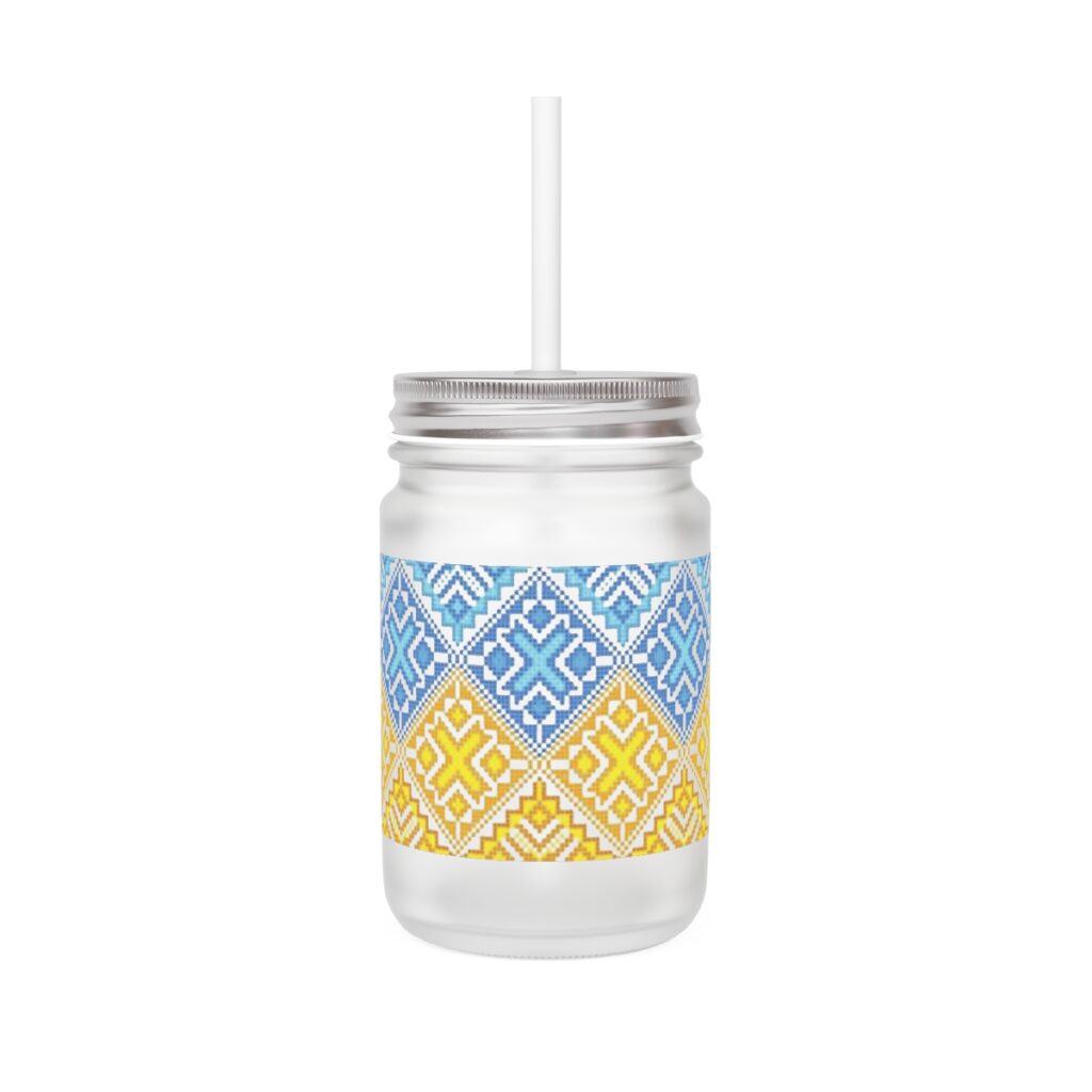 Mason Jar “Blue-yellow”