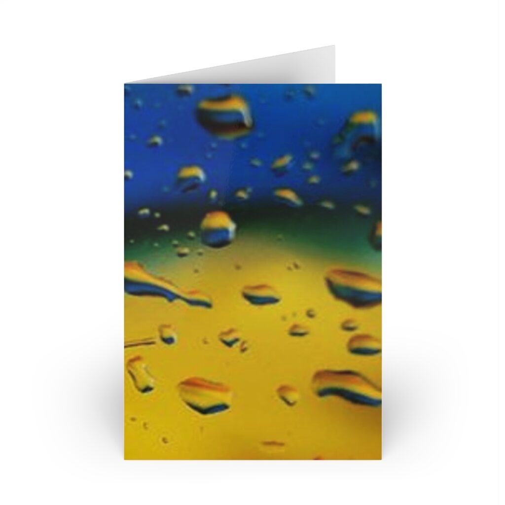 greeting cards “Drops on the glass”