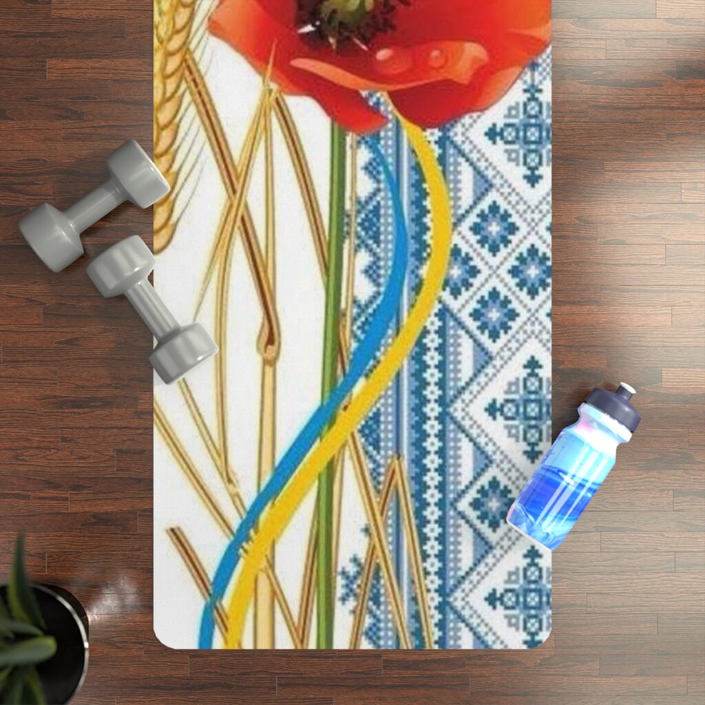 rubber yoga mat “Ukrainian poppy”