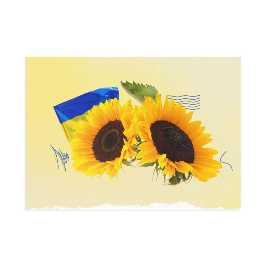 fine art postcards “Ukrainian sunflowers”