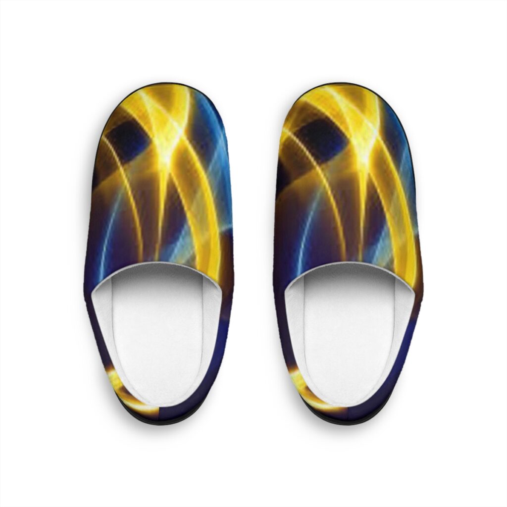 men’s indoor slippers “Blue and Yellow”