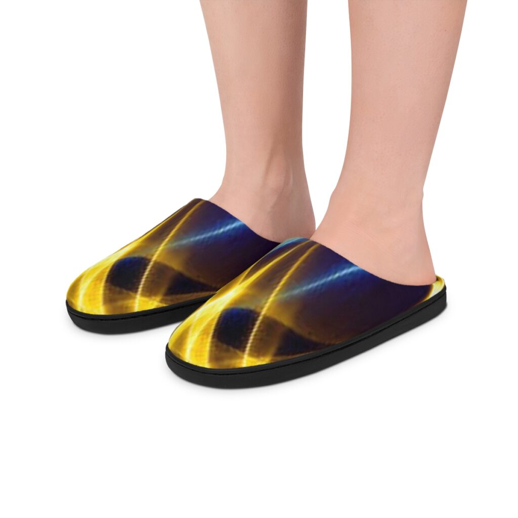 men’s indoor slippers “Blue and Yellow”