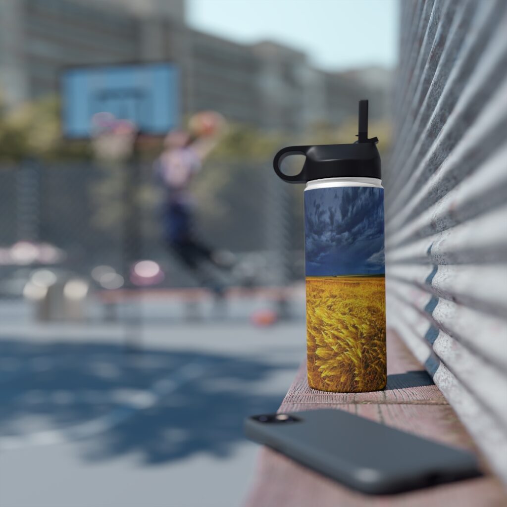 stainless steel water bottle “Blue and yellow”