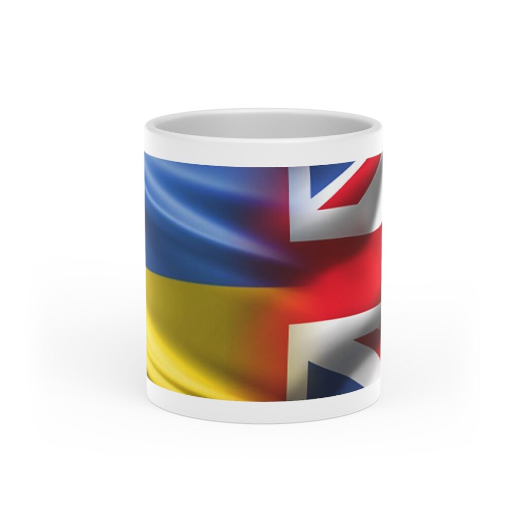 heart-shaped mug “Ukraine and England”