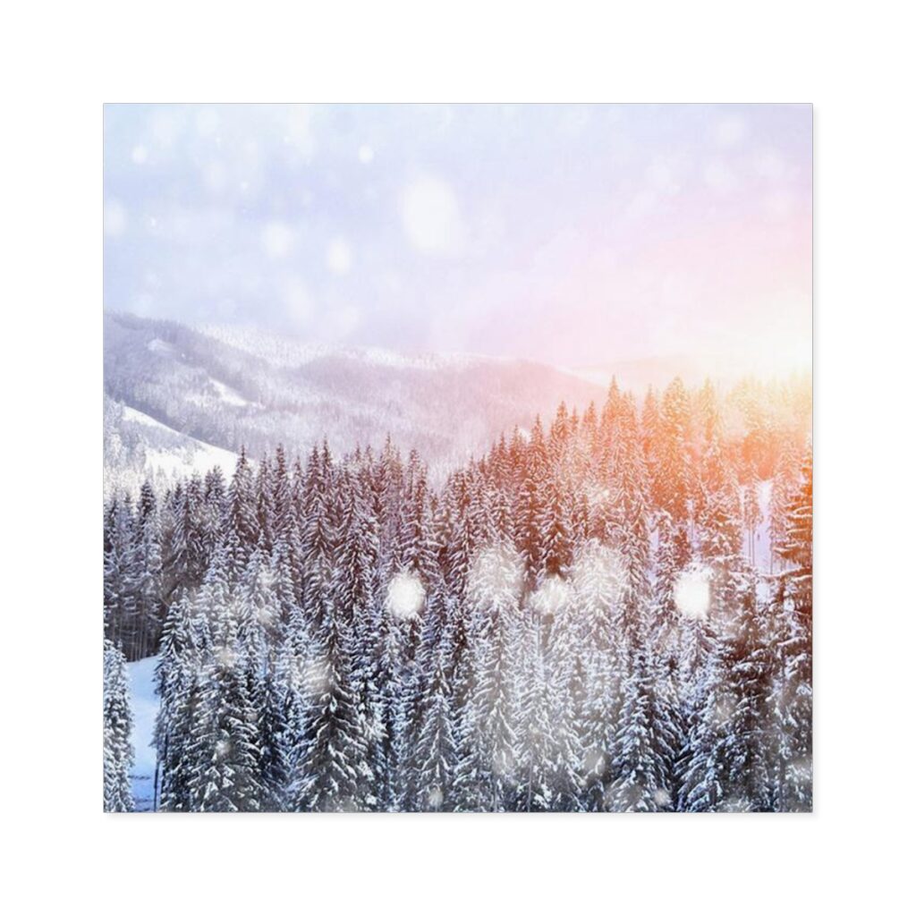 laminate stickers, square “Winter Carpathians”