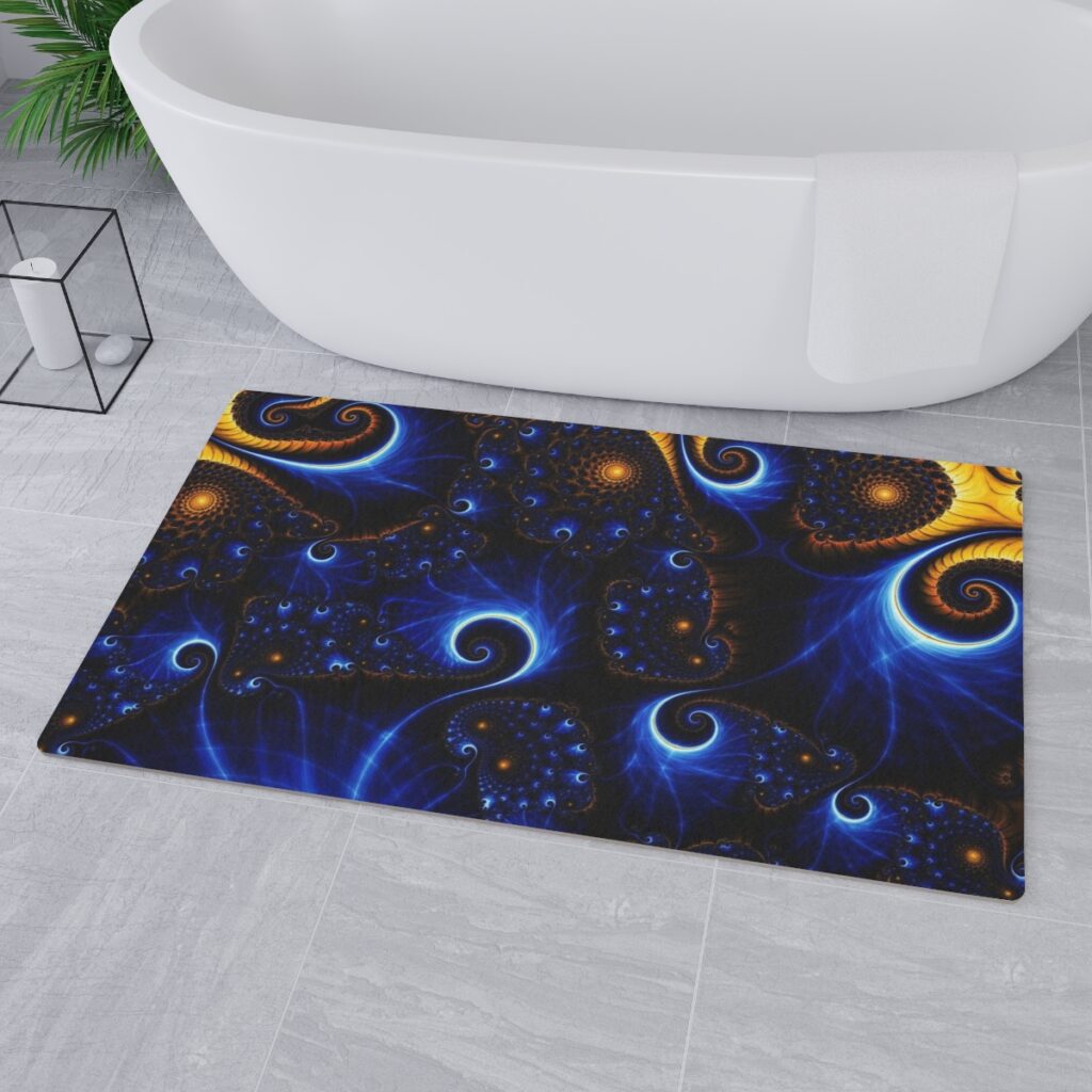 floor mat “Blue and Yellow Graphics”