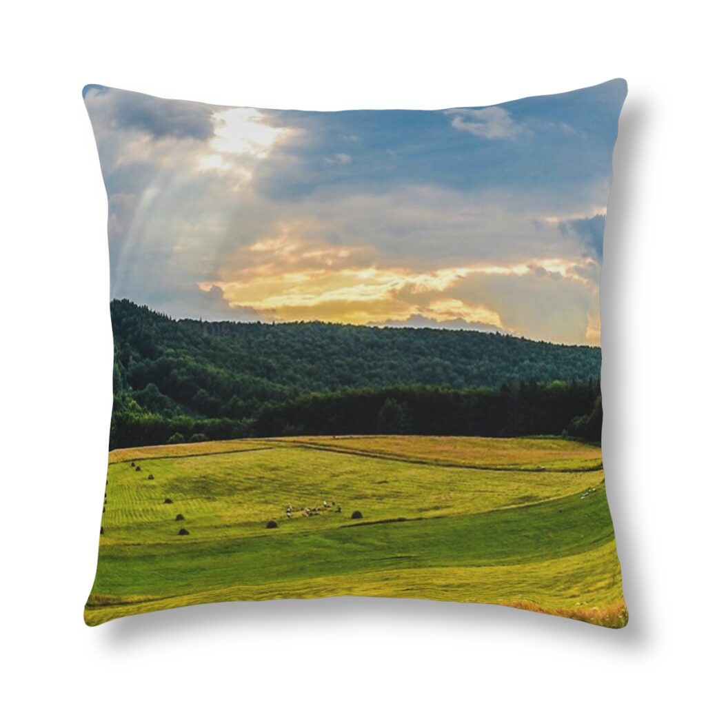 waterproof pillows “A Ukrainian village in the Carpathians”