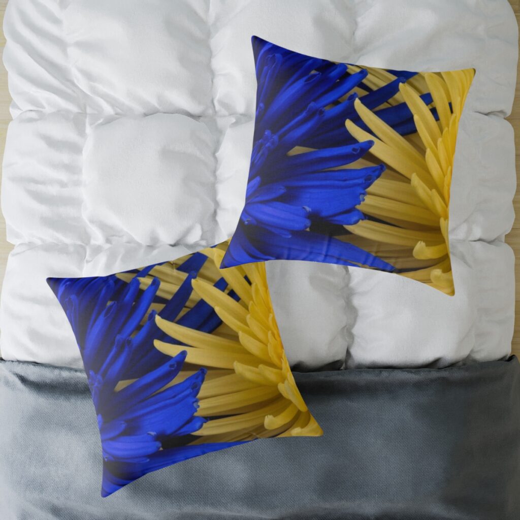 spun polyester pillow “Ukrainian flowers”