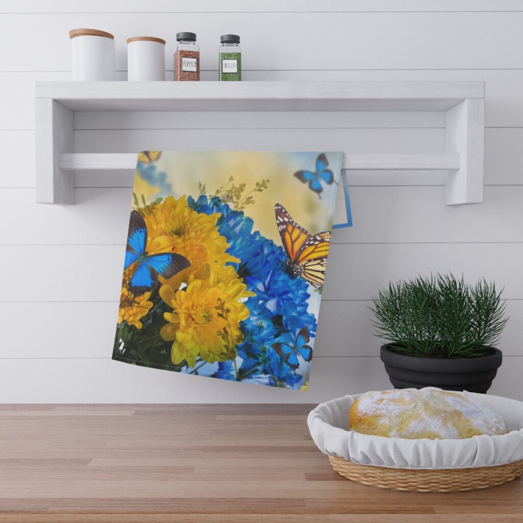 kitchen towel “Blue and yellow”