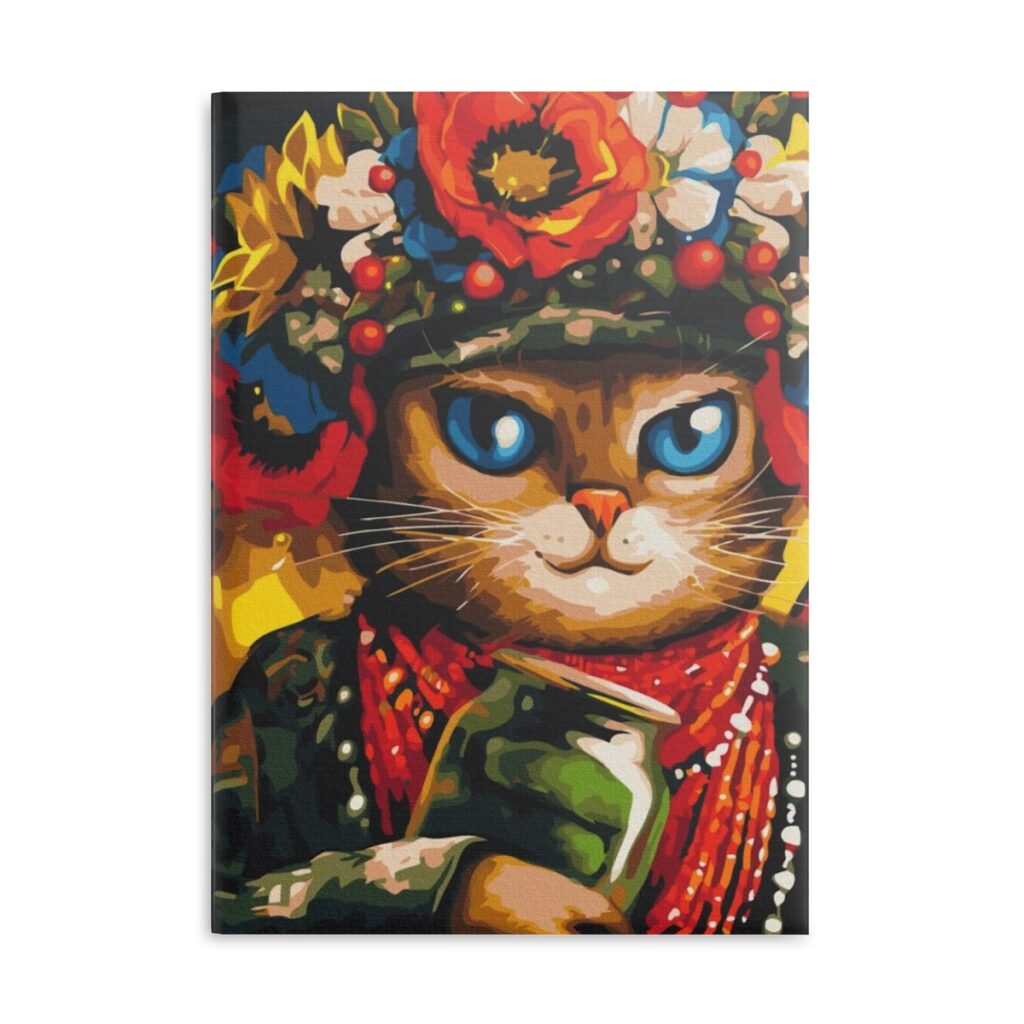 hardcover notebook with puffy covers “Ukrainian cat”