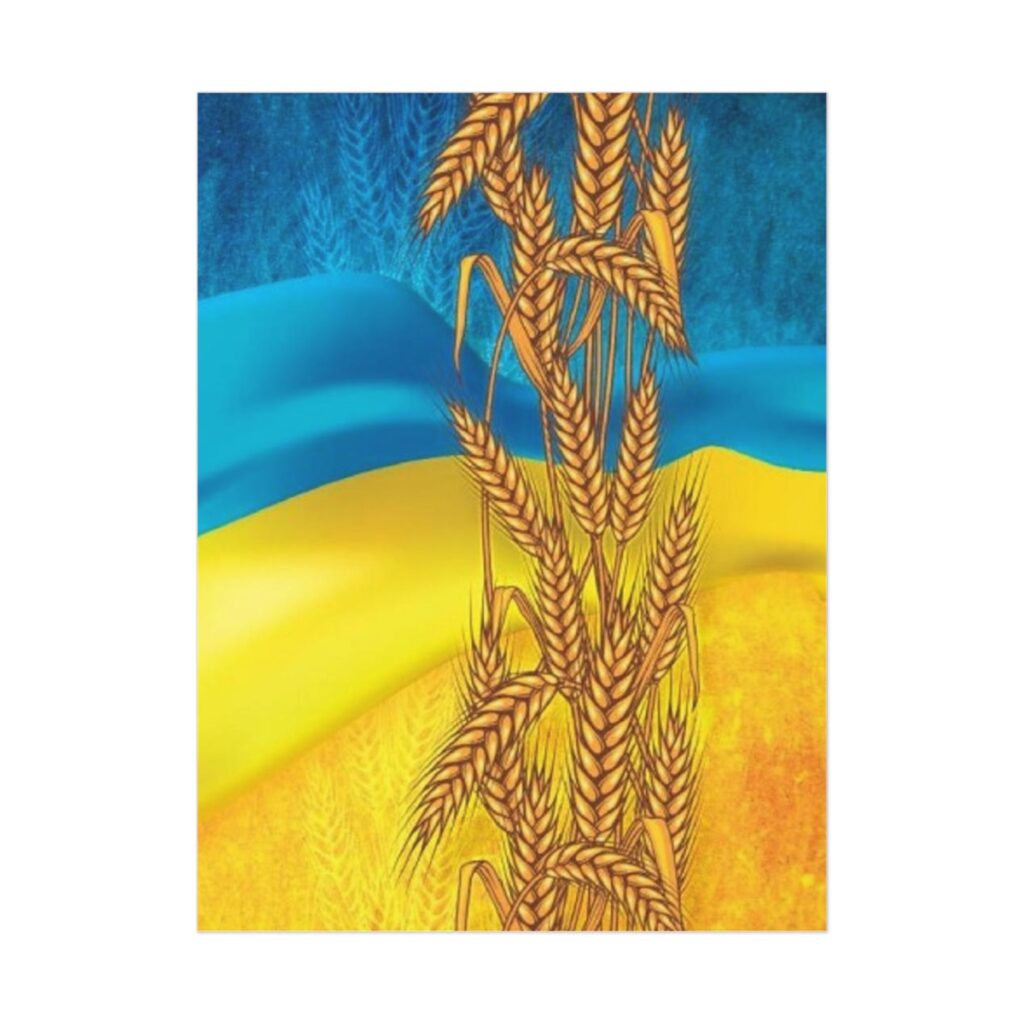 posters “Ukrainian flag and wheat”