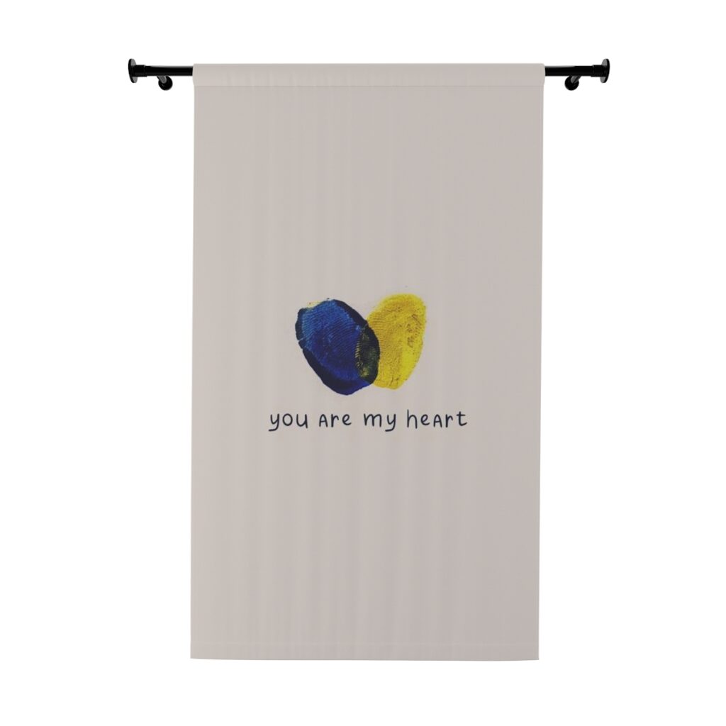 window curtains “You are my heart”