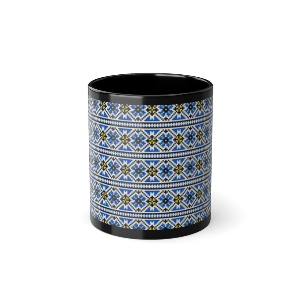 black coffee cup “Ukrainian style”