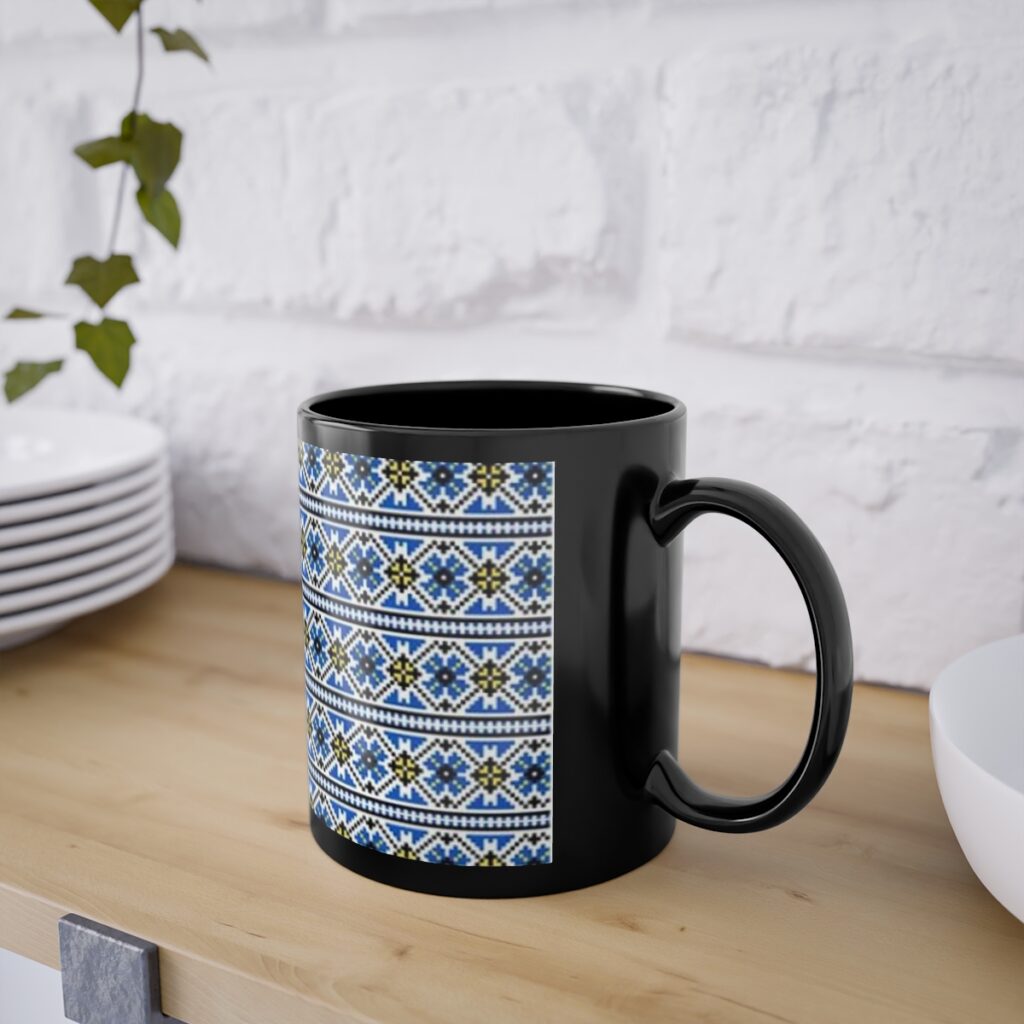 black coffee cup “Ukrainian style”