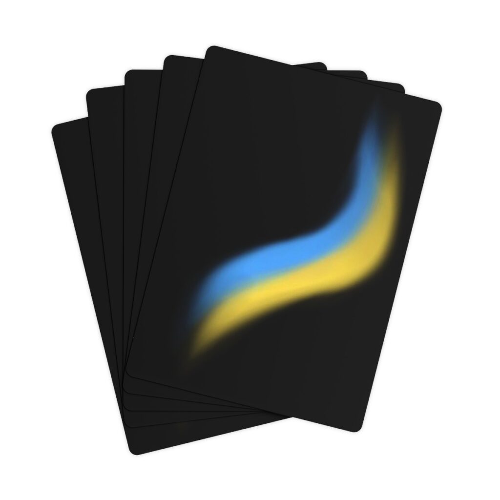 Poker Cards “Blue and Yellow wave”