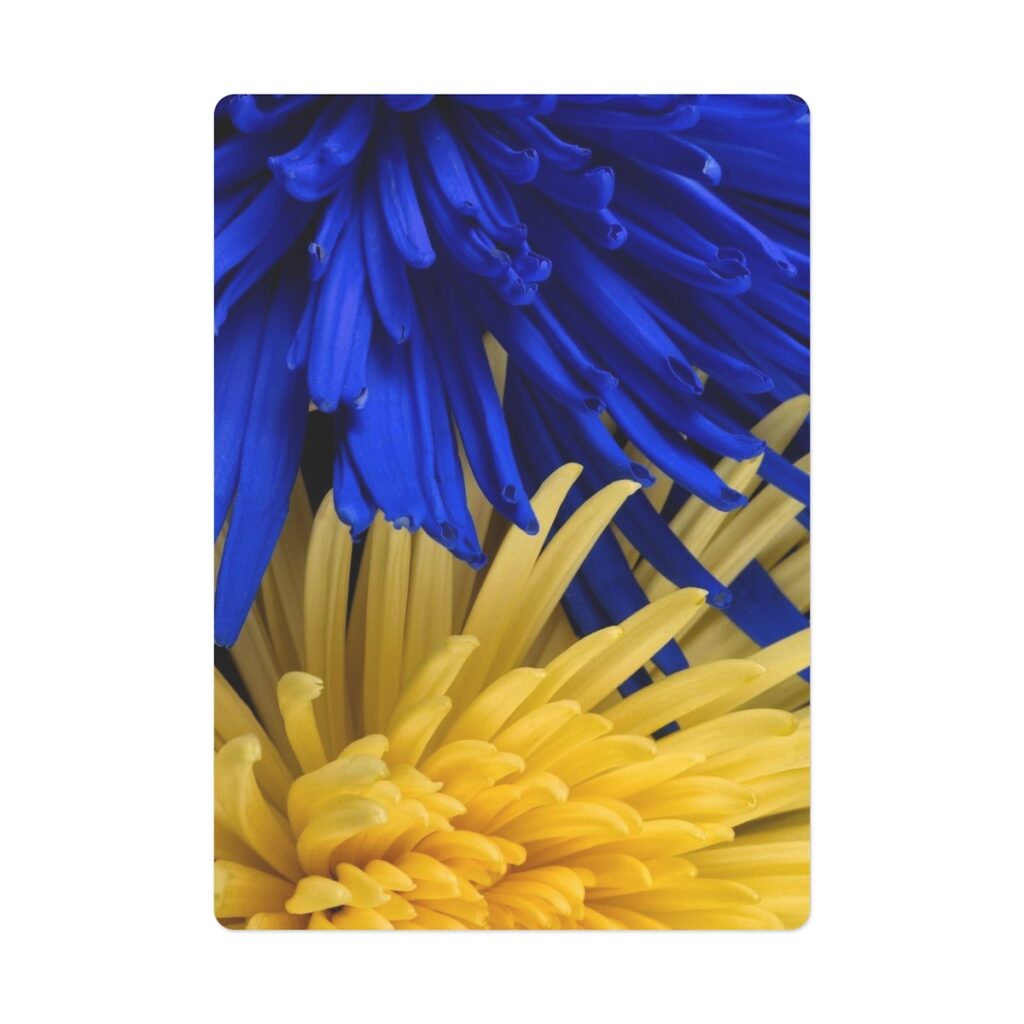 poker cards “Blue-yellow flowers”