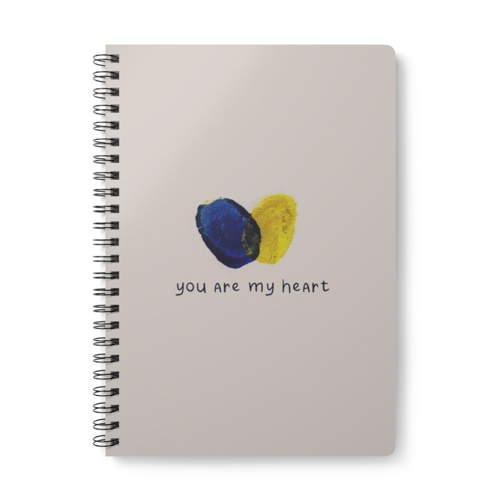 softcover notebook “You are my heart”