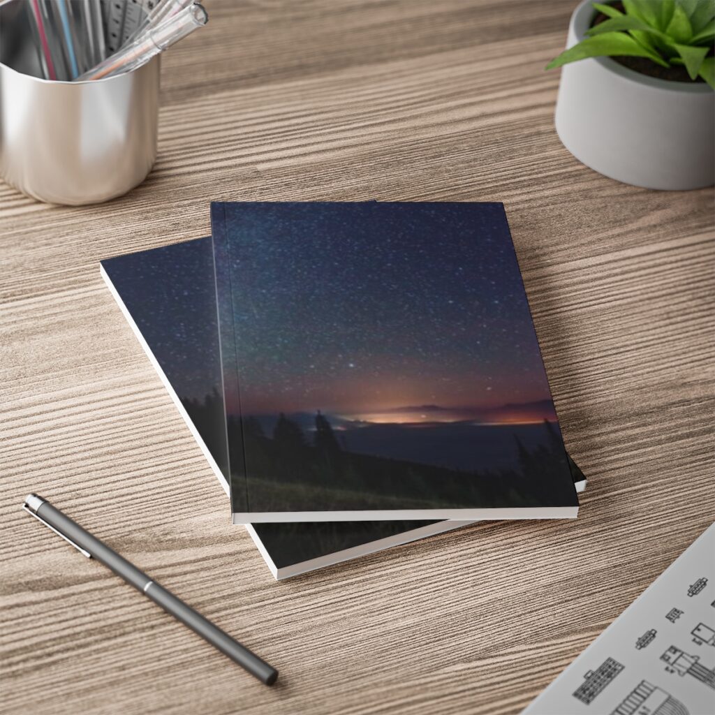 softcover notebook “Ukrainian starry sky in the Carpathians”