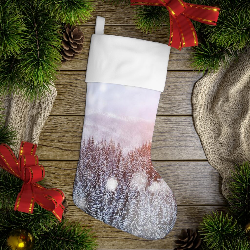 holiday stocking “Winter in the Carpathians”