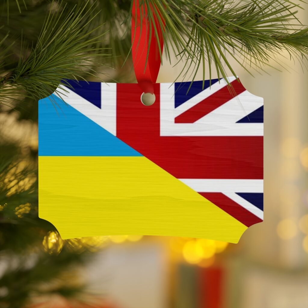 plywood ornaments “Ukraine and England”