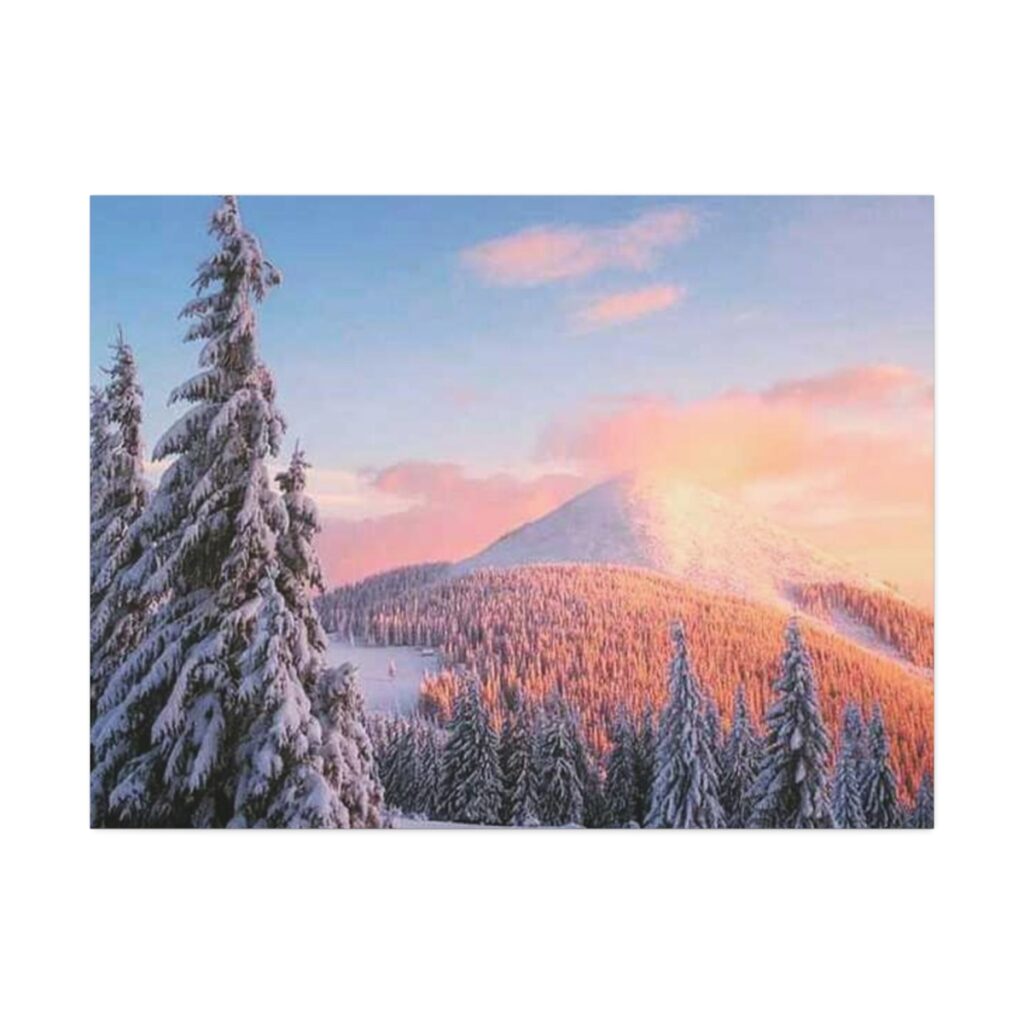 canvas stretched “Winter Carpathians”