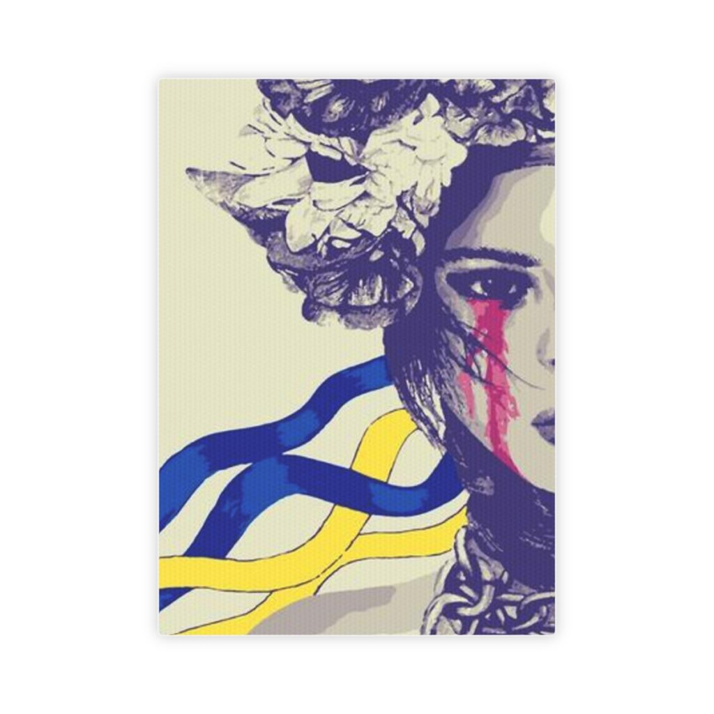 canvas photo tile “Ukrainian woman”