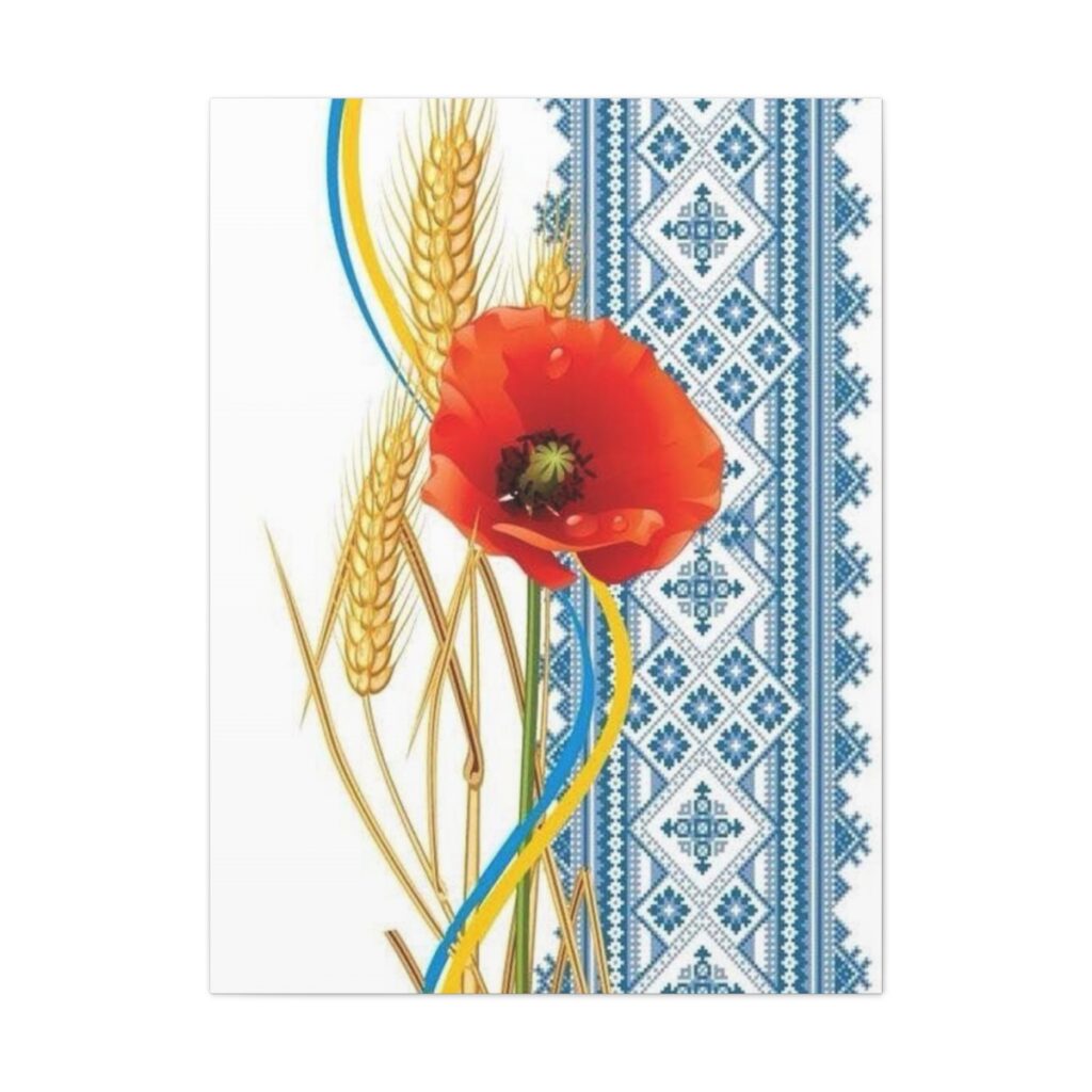 canvas stretched “Ukrainian poppy”