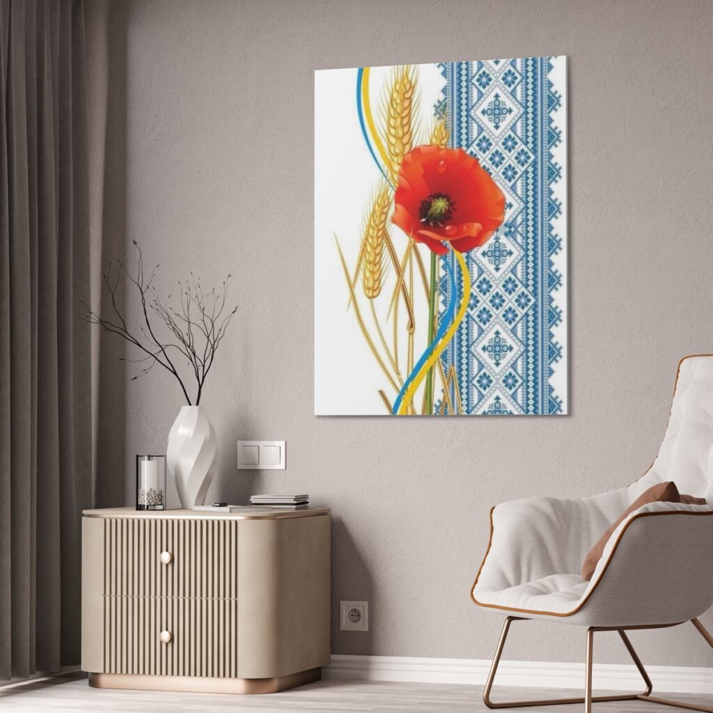 canvas stretched “Ukrainian poppy”