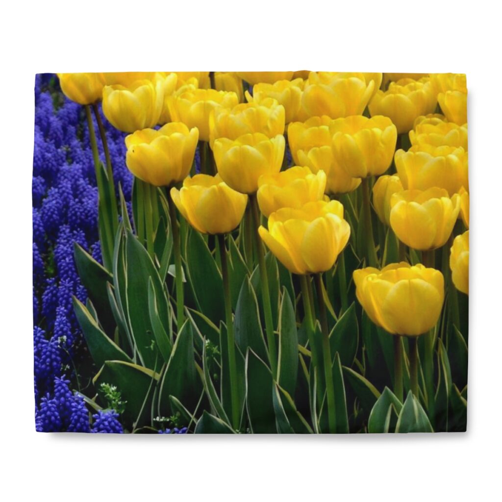 duvet cover “Blue-yellow tulips”