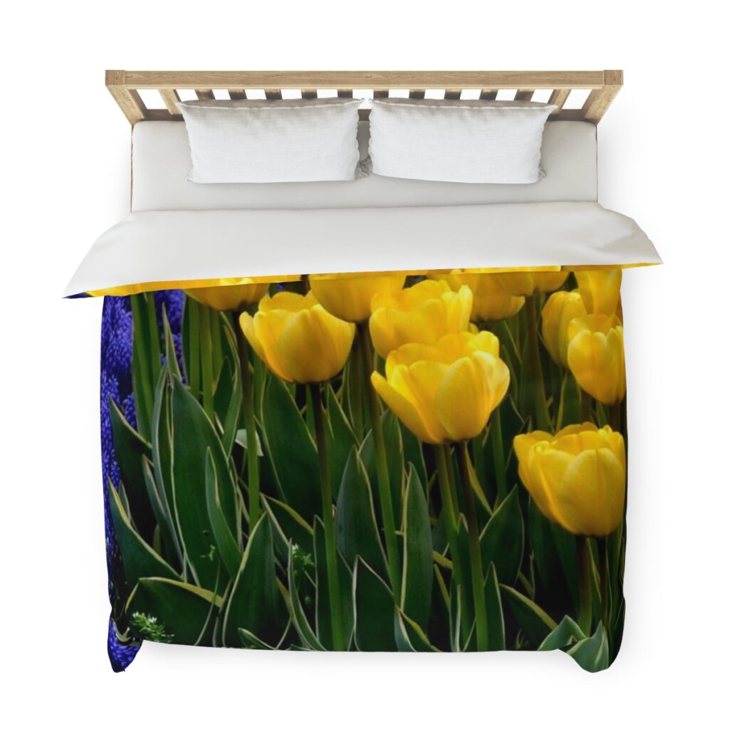 duvet cover “Blue-yellow tulips”