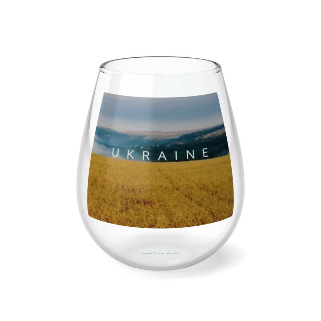 stemless wine glass “Ukraine”