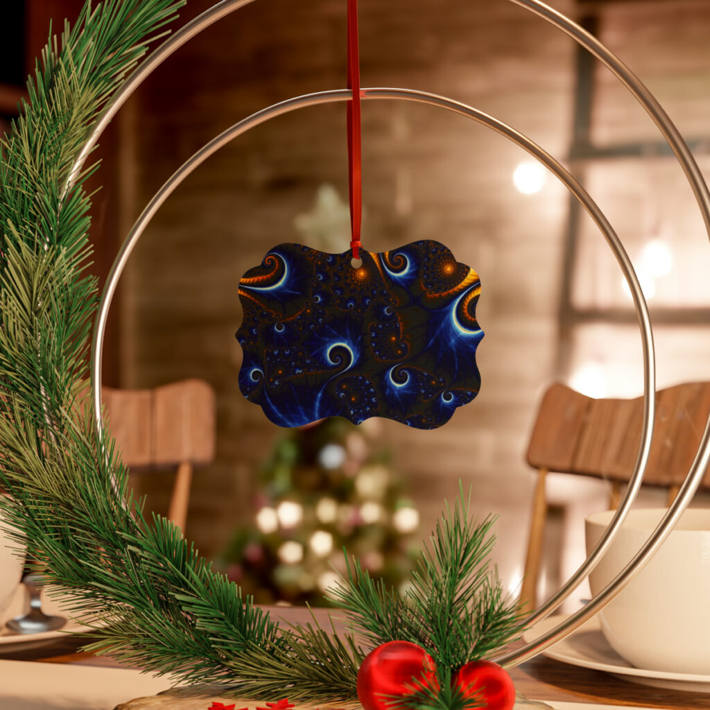 aluminum ornaments “Blue and Yellow Graphics”