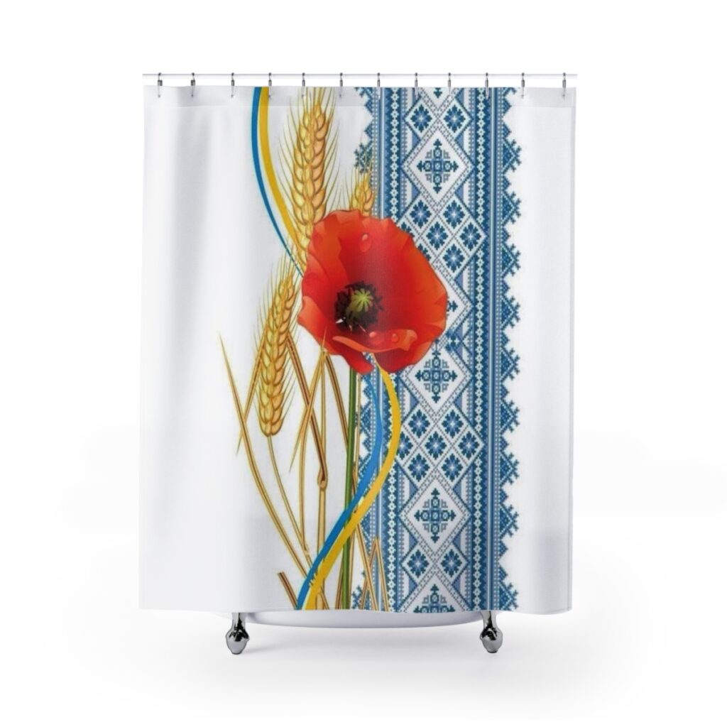 shower curtains “Ukrainian poppy”